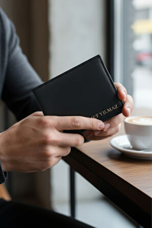 İsim Baskılı Erkek Cüzdan Kartlık Kemer Seti Kişiye Özel Kutulu Hediye Seti