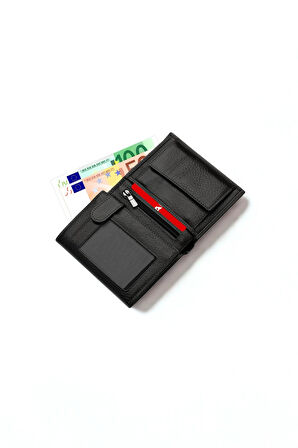 HAKİKİ DERİ DİK CÜZDAN Fermuarlı Bozuk Para Gözlü İsim Baskılı