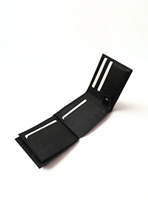 Erkek Hakiki Deri Cüzdan İsim Baskılı Yatay model