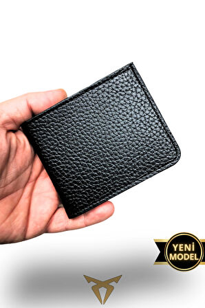 Orijinal Klasik İnce Erkek Siyah Cüzdan Kartlık Bölmeli Çıt Çıtlı Kartvizitlik & Kredi Kartlık Cüzdan Portföy