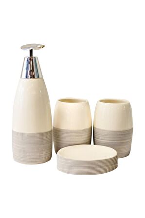 4'lü Seramik Lüx Banyo Seti