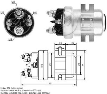 Unıversal Truck Mars Otomatıgı 24v 200 Amp Unıversal Ara Otomatık (civatalı) - Zm 1404