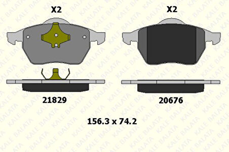 Opel On Fren Balatası Vectra B X20xev - Kale B 21829 203 05 Ans