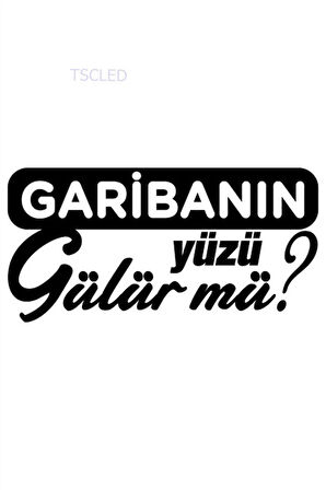 Garibanın Yüzü Gülür Mü Oto Sticker Cam Sticker Siyah 20 X 10 Cm