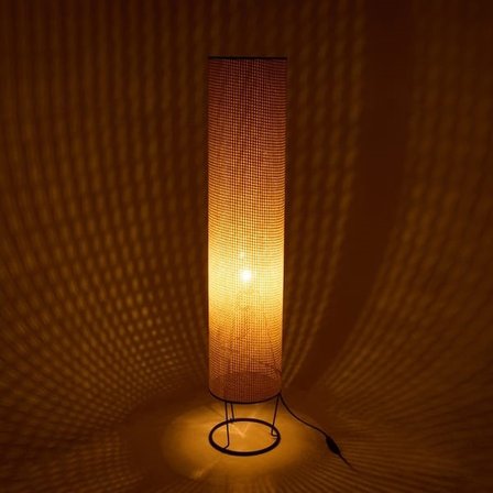 Evidea Lighting Menel Lambader - Krem / Siyah - 110x21x21 cm