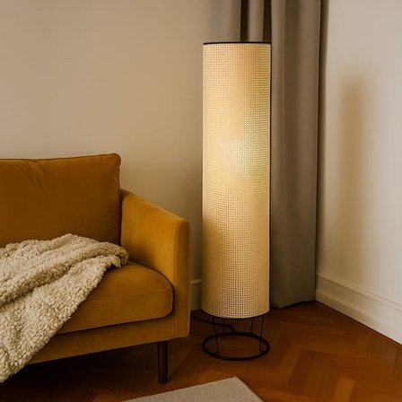 Evidea Lighting Menel Lambader - Krem / Siyah - 110x21x21 cm