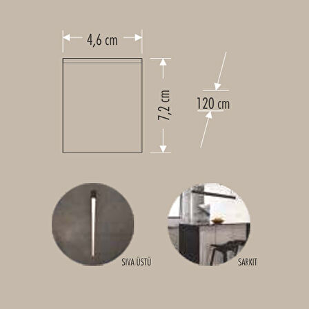 CATA Linear Armatür 120cm 60W 3200K