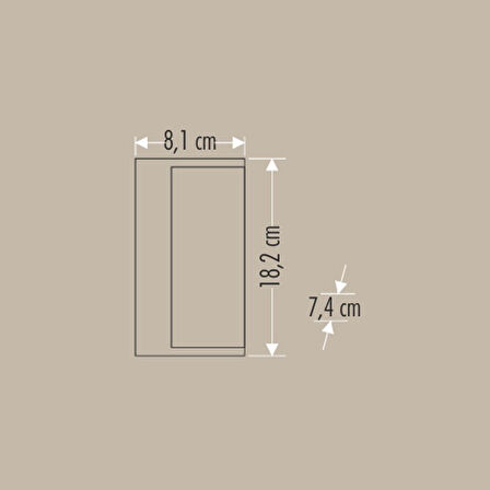 CATA Bahçe Led Aplik Efektli Lara Modern IP44 3200K 9W