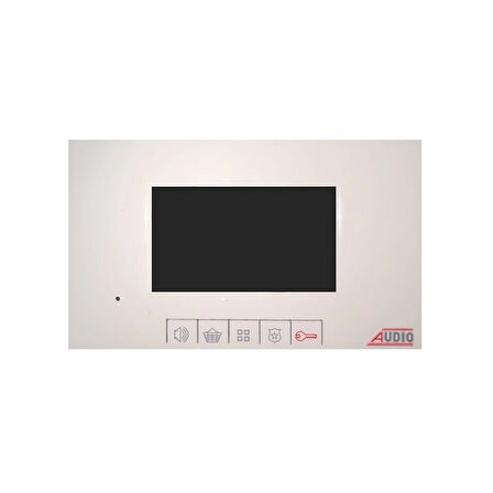 AUDIO Görüntülü Daire Şubesi Mekanik Butonlu Beyaz 4,3"