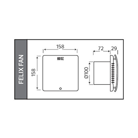 HOROZ Aspiratör Plastik Helix Dekoratif 10cm 100/4"