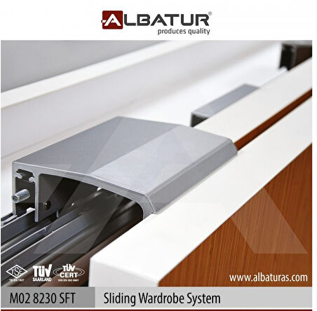 Albatur 8232 Gardrop Sürgü Mekanizma 100Kg 2 Kapak Set