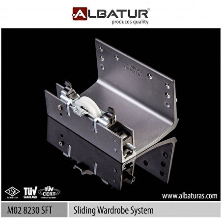 Albatur 8232 Gardrop Sürgü Mekanizma 100Kg 2 Kapak Set
