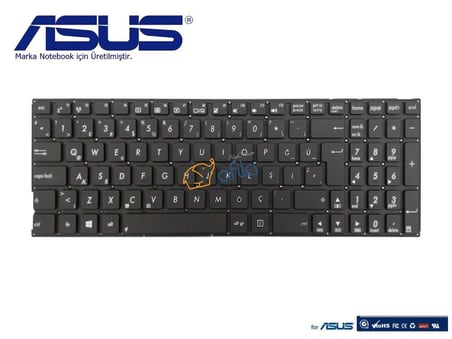 Asus X556, X556U, X556Ua, X556Ub Notebook Klavyesi, Laptop Tuş Takımı (Siyah TR)