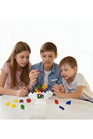 Tetra Kule Denge Oyuncağı Eğitici Kutu Oyuncak Tetris Kule Tetra Tower