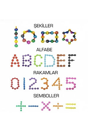 Masterflakes Eğitici Kilitli Diskler Stem Eğitimi Uyumlu 5 Renk Ve 300 Parça Yapı Oyuncak Seti