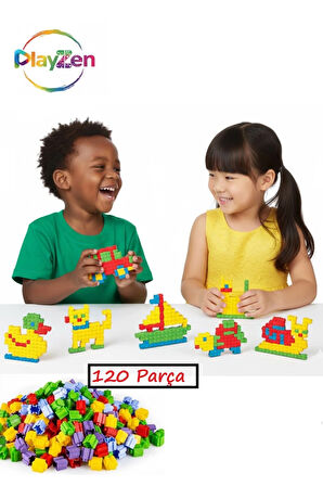 Master Tiktak Bloklar – 120 Parça Çok Renkli Yapı Seti (3 Yaş+ Eğitici & Çıt Çıt)