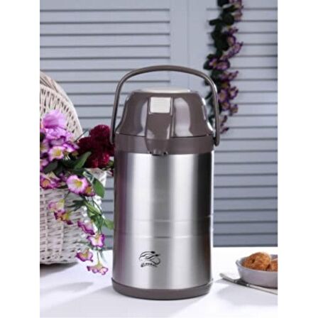 Cooker Çift Katlı Paslanmaz Çelik 2.5 Litre Termos Kahve CKR2007
