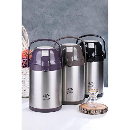 Cooker Çift Katlı Paslanmaz Çelik 2.5 Litre Termos Kahve CKR2007