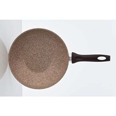 Falez Creamy Granit Wok 28 Cm Tava