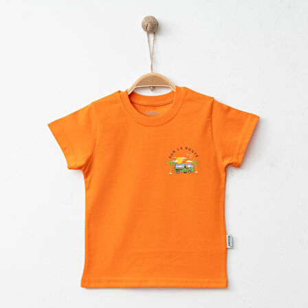 Winimo T-Shirt Otobüs Baskılı Turuncu