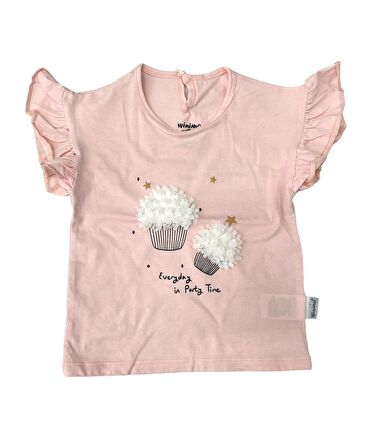 Winimo T-Shirt Cupcake Baskılı Pudra