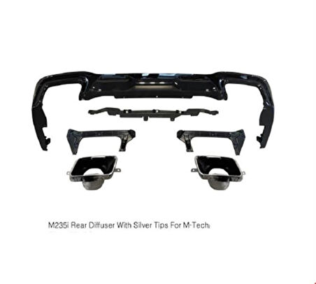 Bmw Arka Difuzor Seti M235i Kare Egzozlu F44 20> - Vortex V0200041