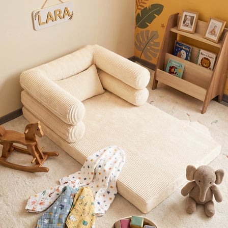 Montessori Yatak Oyun Alanlı Bebek Yer Yatağı Sünger Çocuk Karyola