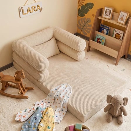 Montessori Yatak Oyun Alanlı Bebek Yer Yatağı Sünger Çocuk Karyola