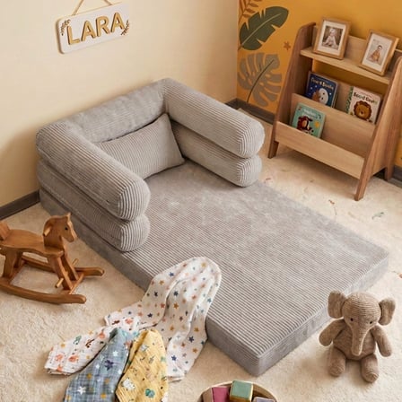 Montessori Yatak Oyun Alanlı Bebek Yer Yatağı Sünger Çocuk Karyola