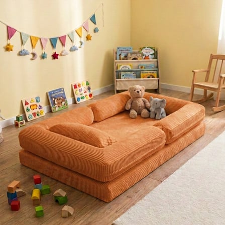 Montessori Yatak Oyun Alanlı Bebek Yer Yatağı Sünger Çocuk Karyola