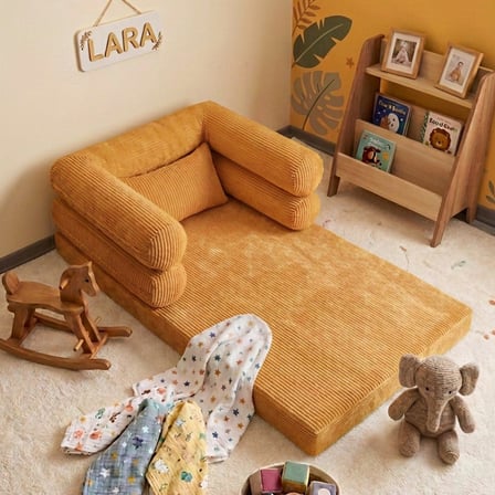 Montessori Yatak Oyun Alanlı Bebek Yer Yatağı Sünger Çocuk Karyola