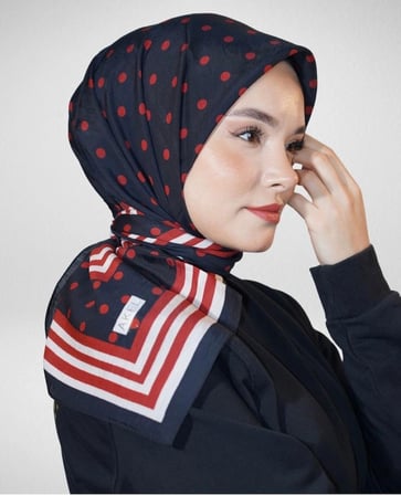PUANTİYE DESENLİ MODAL EŞARP