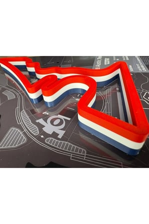 Arvina Atelier 3D Formula 1 Pist Haritası Austin Texas COTA | Çerçeveli Dekoratif Duvar Tablosu
