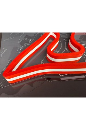 Arvina Atelier 3D Formula 1 Pist Haritası Austria Red Bull Ring | Çerçeveli Dekoratif Tablo