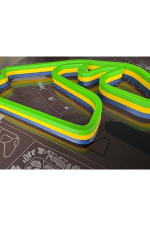 Arvina Atelier 3D Formula 1 Pist Haritası Brazil Autodromo José Carlos Pace | Çerçeveli Tablo