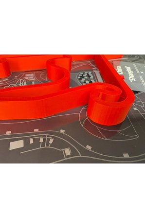 Arvina Atelier 3D Formula 1 Pist Haritası China Shanghai | Çerçeveli Dekoratif Tablo