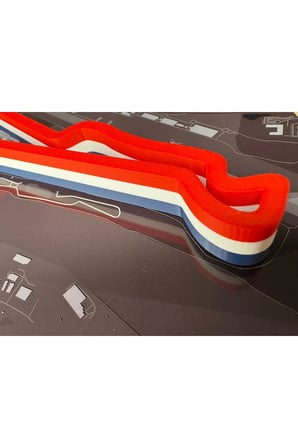 Arvina Atelier 3D Formula 1 Pist Haritası France Paul Ricard | Çerçeveli Dekoratif Tablo