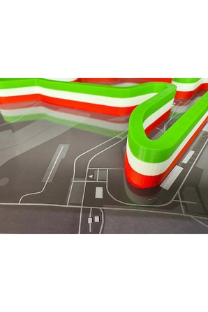 Arvina Atelier 3D Formula 1 Pist Haritası Hungary Hungaroring | Çerçeveli Dekoratif Tablo