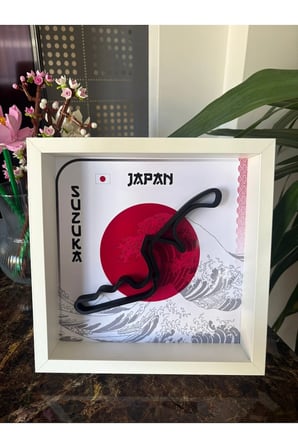 Arvina Atelier 3D Formula 1 Pist Haritası Japan Suzuka | Çerçeveli Dekoratif Tablo