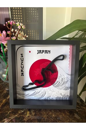Arvina Atelier 3D Formula 1 Pist Haritası Japan Suzuka | Çerçeveli Dekoratif Tablo