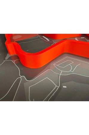 Arvina Atelier 3D Formula 1 Pist Haritası USA Laguna Seca | Çerçeveli Dekoratif Tablo