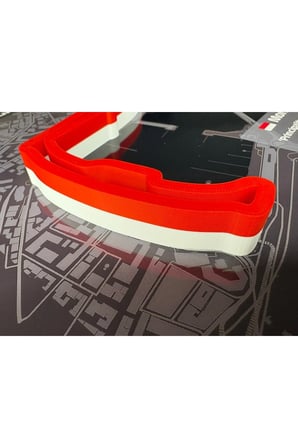 Arvina Atelier 3D Formula 1 Pist Haritası Monaco Monte Carlo | Çerçeveli Dekoratif Tablo