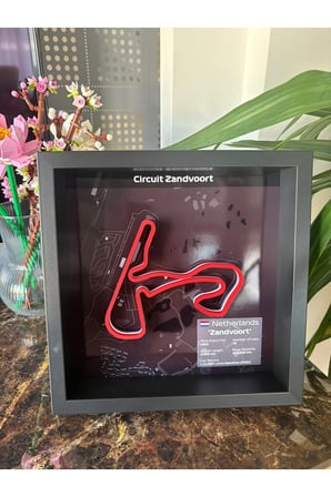 Arvina Atelier 3D Formula 1 Pist Haritası Netherlands Zandvoort | Çerçeveli Dekoratif Tablo