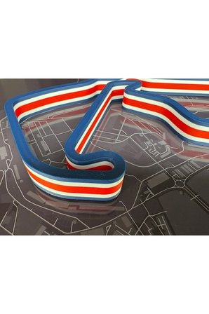 Arvina Atelier 3D Formula 1 Pist Haritası Great Britain Silverstone | Çerçeveli Dekoratif Tablo