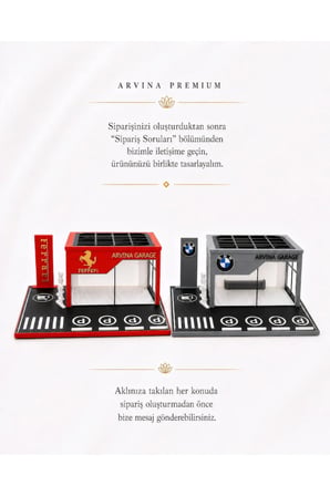 Arvina Atelier Kişiselleştirilebilir Büyük Showroom | Premium Diorama Koleksiyon | Parlak Logo (Araçlar Dahil Değildir)
