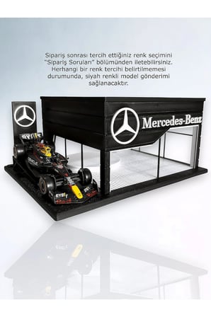 Arvina Atelier Mercedes Büyük Showroom | Koleksiyon Garajı | Parlak Logo | 1:64 Ölçek (Araçlar Dahil Değil)
