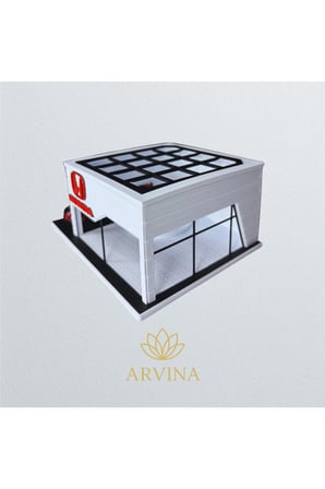 Arvina Atelier Honda Büyük Showroom |Koleksiyon Garajı | Parlak Logo | 1:64 Ölçek (Araçlar Dahil Değildir)