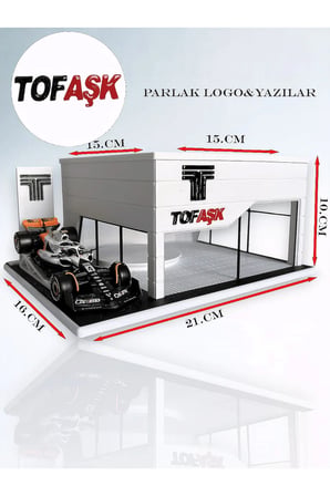 Arvina Atelier Tofaş Büyük Showroom | Premium 3D Koleksiyon Garajı | Parlak Logo | 1:64 Ölçek (Araçlar Dahil Değil)