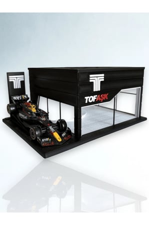 Arvina Atelier Tofaş Büyük Showroom | Premium 3D Koleksiyon Garajı | Parlak Logo | 1:64 Ölçek (Araçlar Dahil Değil)