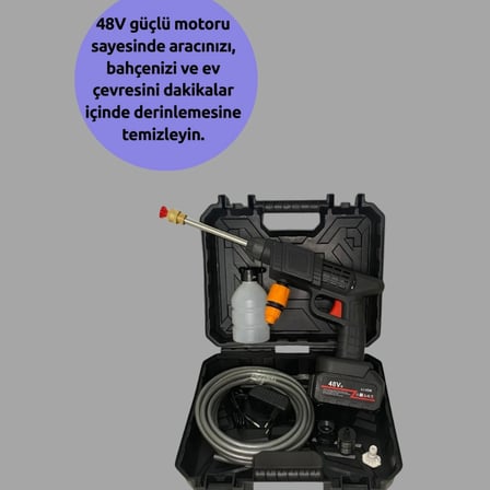 Tek Bataryalı 48v Şarjlı Basınçlı Yıkama Makinesi